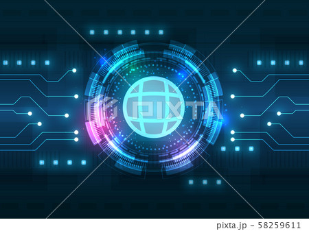 High tech technology geometric High tech technology geometric 58259611