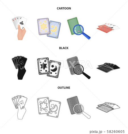 Isolated object of game and magic sign. Collection of game and poker vector icon for stock. 58260605