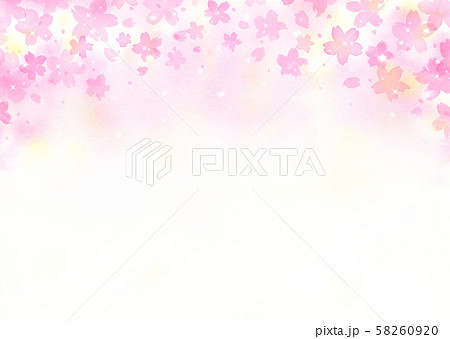 幻想的な桜の背景 水彩のイラスト素材 5609