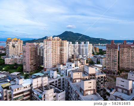 buildings in city at riverside 58261685