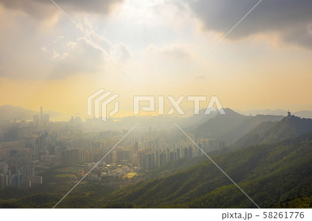 landscape of lowloon view at kowloon peak, hk landscape of lowloon view at kowloon peak, hk 58261776