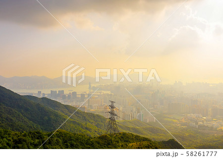landscape of lowloon view at kowloon peak, hk landscape of lowloon view at kowloon peak, hk 58261777