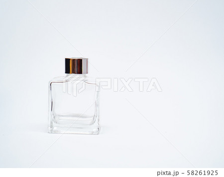 empty glass container in light grey background empty glass container in light grey background 58261925