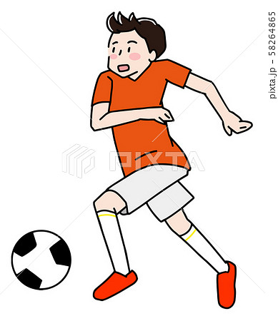 サッカー少年イラストのイラスト素材