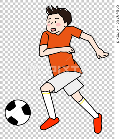 サッカー少年イラストのイラスト素材