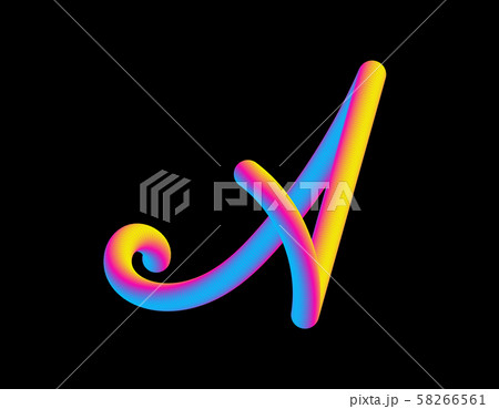 Letter A. Abstract Letter Blend Line. Logo symbol 58266561