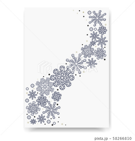 White background with white snowflakes with shadow White background with white snowflakes with shadow 58266810