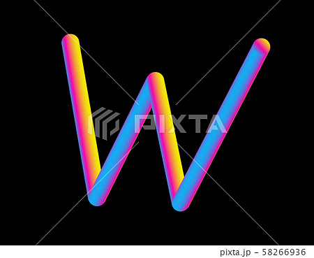 Letter W. Abstract Letter Blend Line. Logo symbol Letter W. Abstract Letter Blend Line. Logo symbol 58266936