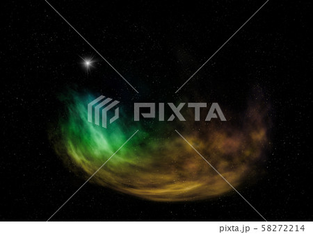 Far being shone nebula and star field. 3D Far being shone nebula and star field. 3D 58272214