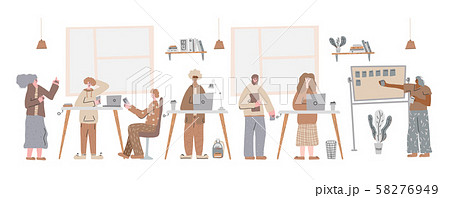 Business people work at a table. Vector concept. 58276949