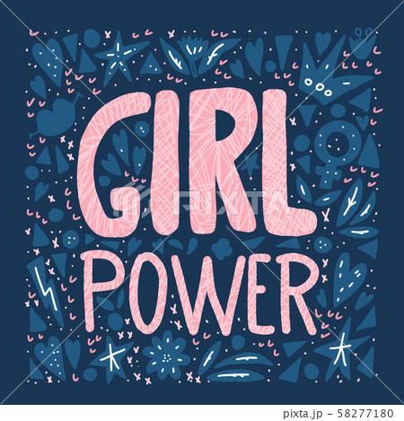 Girl power poster. Vector concept illustration. Girl power poster. Vector concept illustration. 58277180