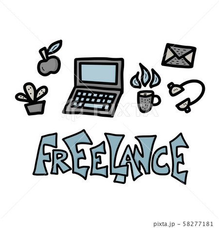 Freelance quote. Vector concept desing word. Freelance quote. Vector concept desing word. 58277181