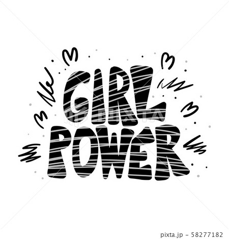Girl power quote isolated. Vector illustration. Girl power quote isolated. Vector illustration. 58277182