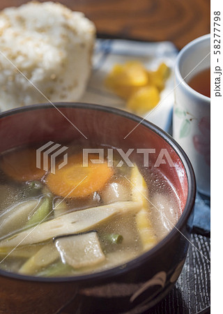 元町 函館 くじら汁 の写真素材