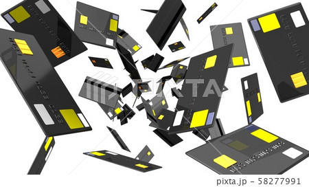 Black Credit cards on white background Black Credit cards on white background 58277991