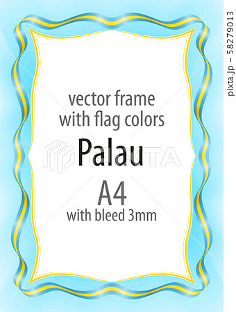 Frame and border of ribbon with the colors of the 58279013