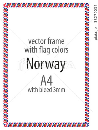 Frame and border of ribbon with the colors of the 58279032