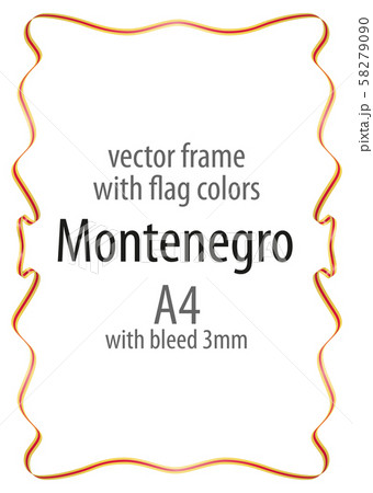 Frame and border of ribbon with the colors of the 58279090