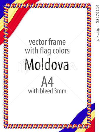 Frame and border of ribbon with the colors of the 58279114