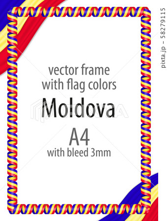 Frame and border of ribbon with the colors of the 58279115