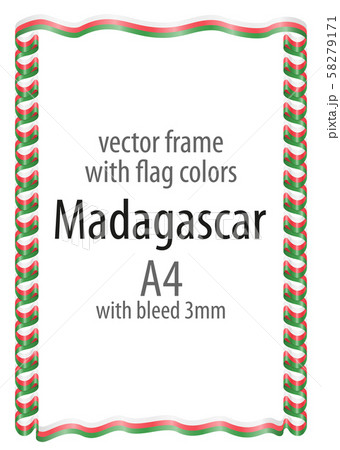 Frame and border of ribbon with the colors of the 58279171