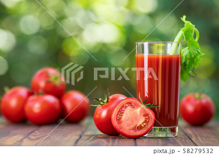 tomato juice in glass 58279532
