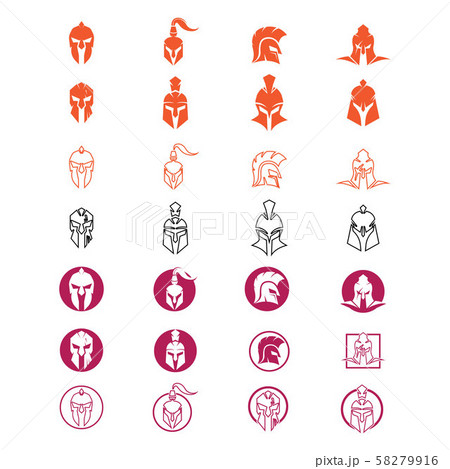 Spartan helmet logo template Spartan helmet logo template 58279916