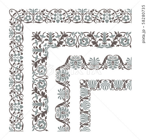 Decorative seamless border Decorative seamless border 58280735