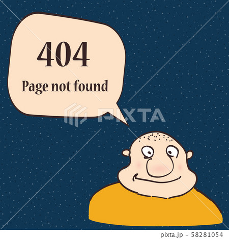 404 error page. Funny 404 error symbol with... - Stock Illustration  [58281054] - PIXTA