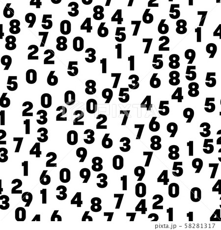 Numeral seamless pattern background. Black numbers mosaic. Vector wallpaper Numeral seamless pattern background. Black numbers mosaic. Vector wallpaper 58281317