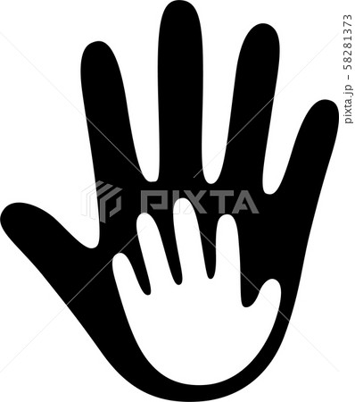 Adult and child hand 58281373