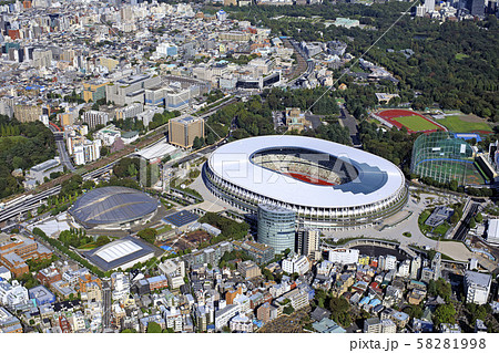新国立競技場周辺／Aerial view.2019撮影 58281998