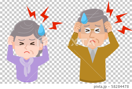 頭痛高級男人女人圖 58284478