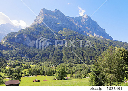 スイス、グリンデルワルトの風景、アイガー スイス、グリンデルワルトの風景、アイガー 58284914
