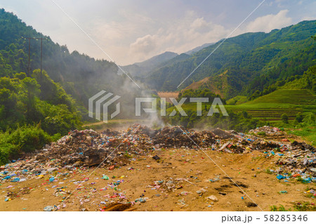 Stack of different types of large garbage dump, Stack of different types of large garbage dump, 58285346