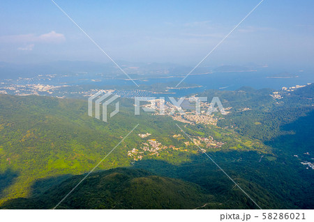 kowloon peak view of Ho Chung Valley, hk 58286021