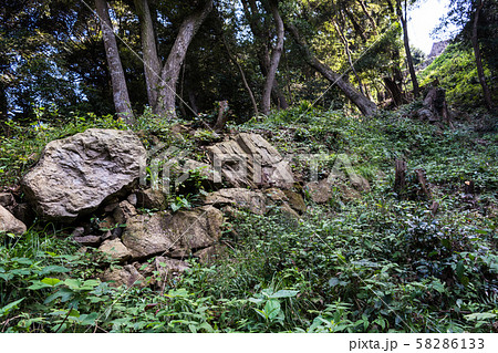 米子城 登り石垣 米子城 登り石垣 58286133