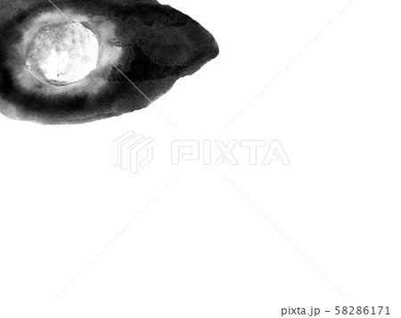 月（墨の手描きイラスト）のイラスト素材 [58286171] - PIXTA