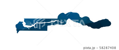 Vector Map - Blue Geometric Rumpled Triangular. 58287408
