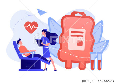 Blood donation concept vector illustration. Blood donation concept vector illustration. 58288573