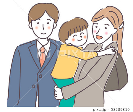 共働き　育児 58289310