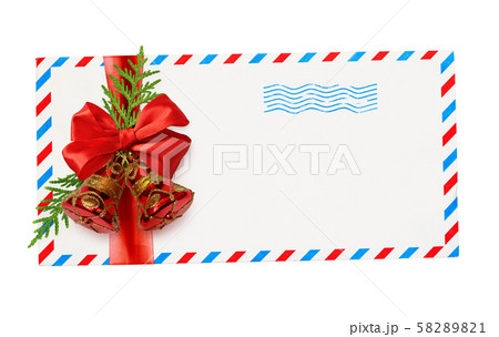 Empty envelope with red and blue borders and stamp Empty envelope with red and blue borders and stamp 58289821
