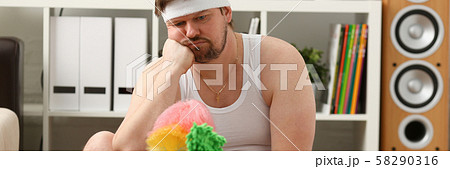 The man was left alone at home sadness 58290316