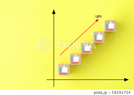 高評価の増加イメージ 高評価の増加イメージ 58291754
