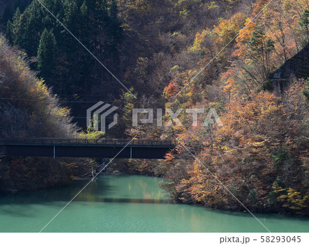 湖と紅葉 58293045