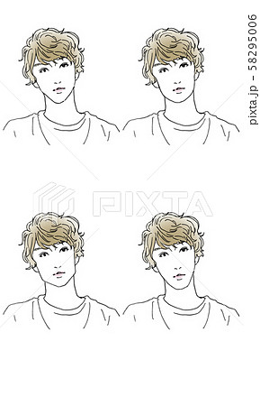 顔型似合わせヘアのイラスト素材