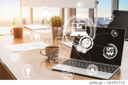 E-learning for Student and University Concept 58295718