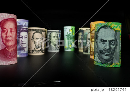 International money exchange. Foreign currency. 58295745