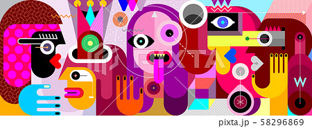 Large Group of People 58296869