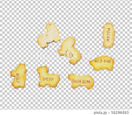 Animal biscuits drawn with colored pencils Animal biscuits drawn with colored pencils 58296883